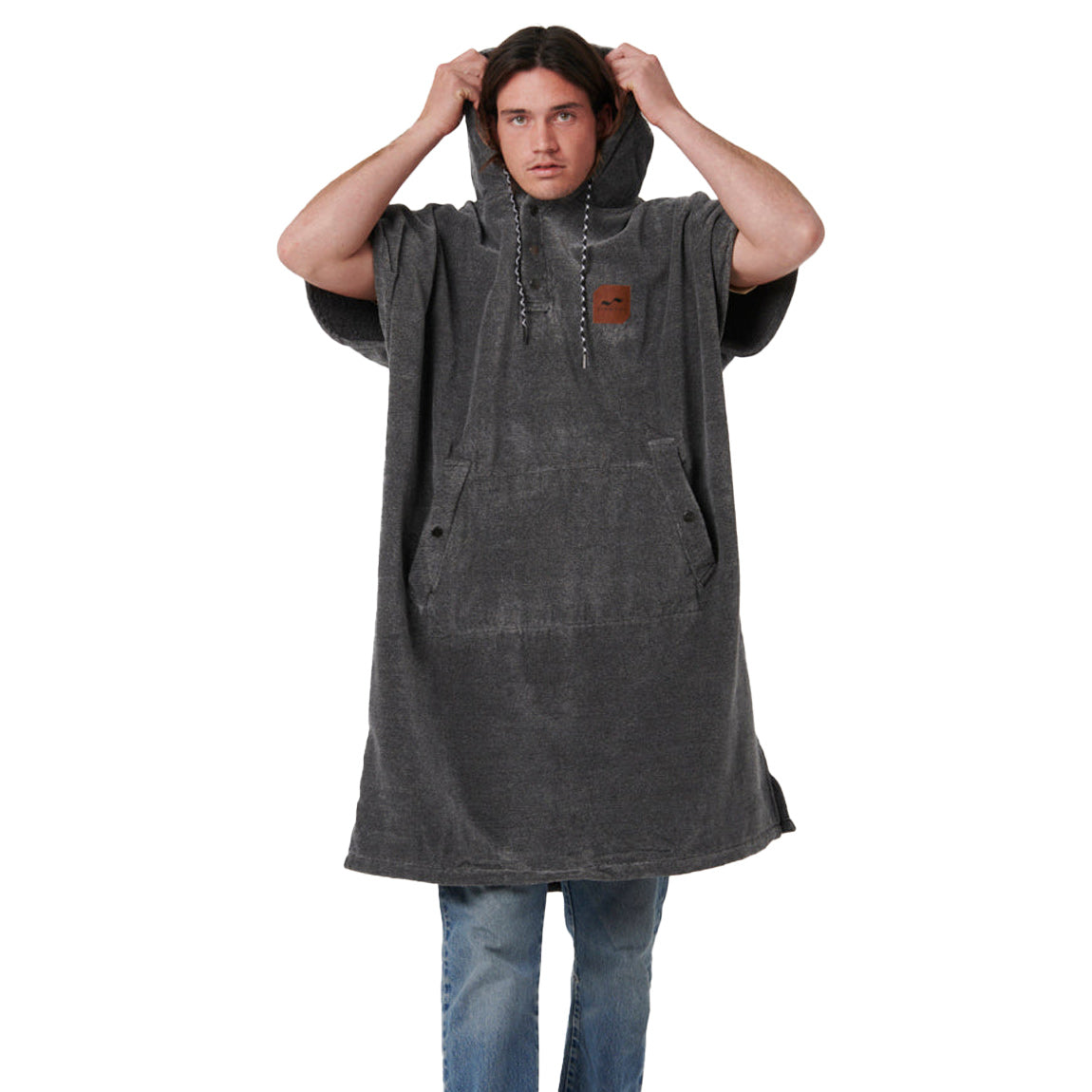 SLOWTIDE DIGS PONCHO - GRAY