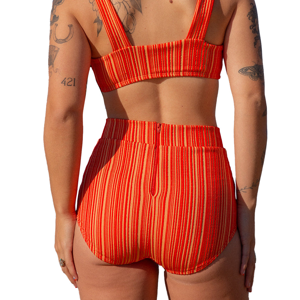 SEEA GEORGIA HIGH WAIST BOTTOM - CHERRY RIB